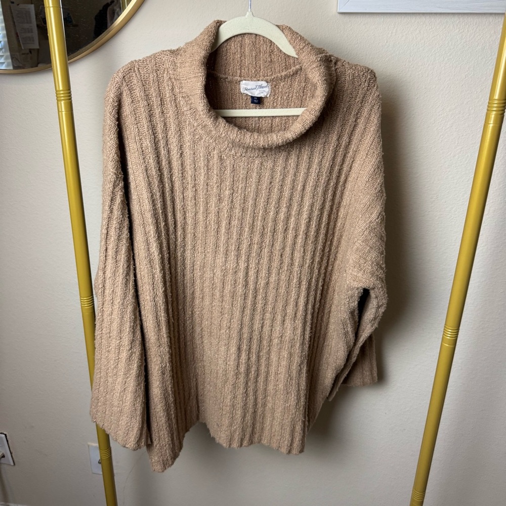 SOLDUniversal Thread NWT Cozy Tan Ribbed Knit Sweater - Picture 3 of 10